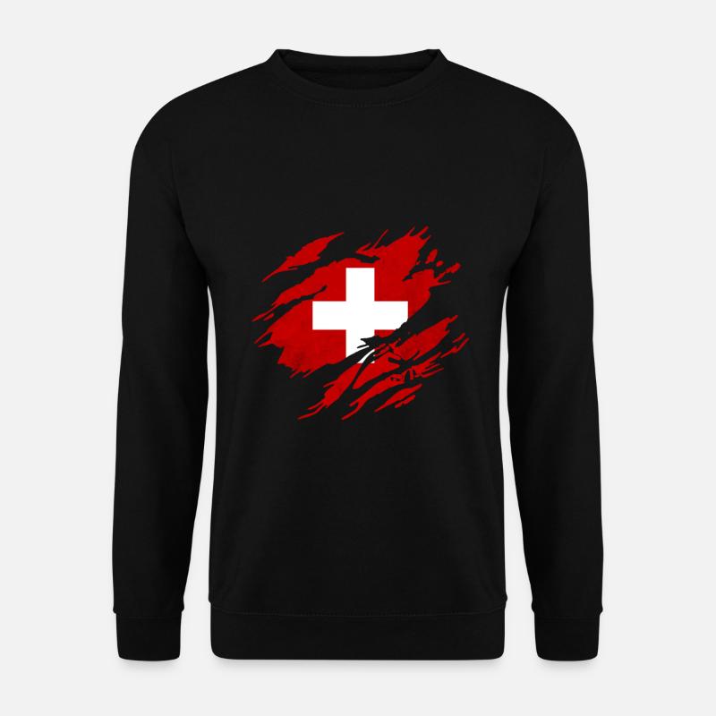 Switzerland flag - Unisex Sweatshirt - black