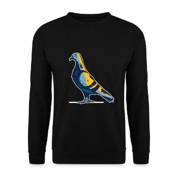 Taube - Unisex Pullover - Schwarz - Vorne - Alina (178cm) & Michal (187cm)