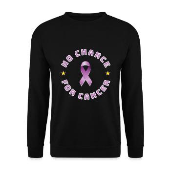 Krebsvorsorge Krebs stinkt Krebsschleife Überleben - Unisex Pullover - Schwarz - Vorne - Alina (178cm) & Michal (187cm)