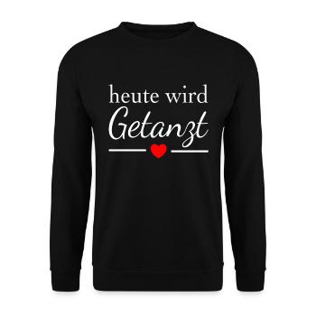 Tänzer Tanzen Geschenkidee - Unisex Pullover - Schwarz - Vorne - Alina (178cm) & Michal (187cm)