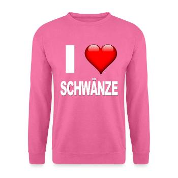 i love Schwänze - Unisex Pullover - Pink - Vorne