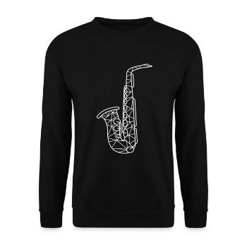 Saxophon Saxophonist - Unisex Pullover - Schwarz - Vorne - Alina (178cm) & Michal (187cm)