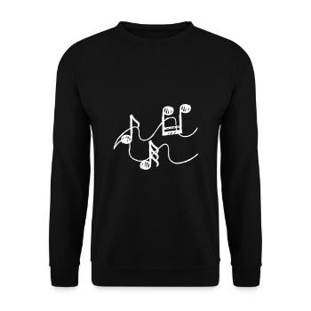 Musique notes musique musiciens - Sweat-shirt Unisexe - noir - Devant - Alina (178cm) & Michal (187cm)