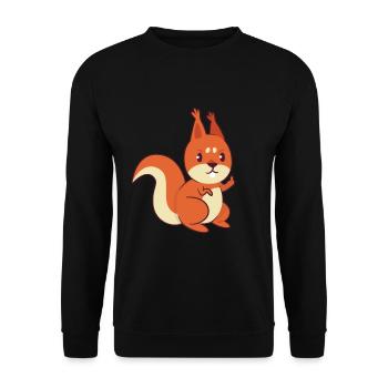 Écureuils - Sweat-shirt Unisexe - noir - Devant - Alina (178cm) & Michal (187cm)