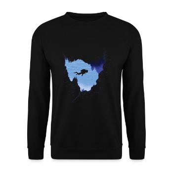 Diver diver diving gift - Unisex Sweatshirt - black - Front - Alina (178cm) & Michal (187cm)