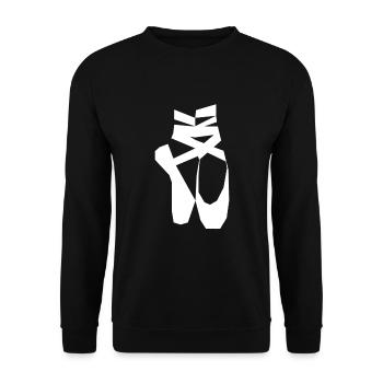 Ballett Tänzerin Tanzen Geschenkidee - Unisex Pullover - Schwarz - Vorne - Alina (178cm) & Michal (187cm)