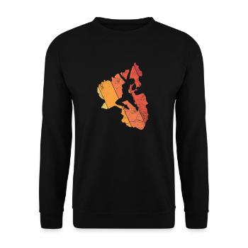 Palatinate climbing women mountaineering Palatinate climbers - Unisex Sweatshirt - black - Front - Alina (178cm) & Michal (187cm)