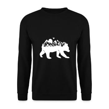 Bär - Unisex Pullover - Schwarz - Vorne - Alina (178cm) & Michal (187cm)