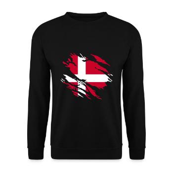 Danemark Drapeau - Sweat-shirt Unisexe - noir - Devant - Alina (178cm) & Michal (187cm)