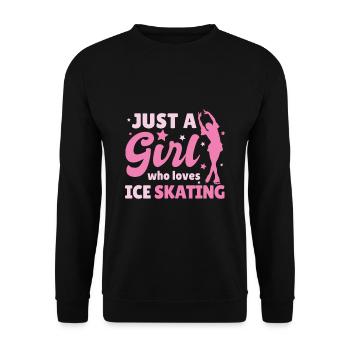 Filles de patinage sur glace sports d'hiver - Sweat-shirt Unisexe - noir - Devant - Alina (178cm) & Michal (187cm)