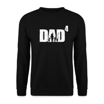 Papa élevé 4 père avec 4 enfants quadruple papa - Sweat-shirt Unisexe - noir - Devant - Alina (178cm) & Michal (187cm)