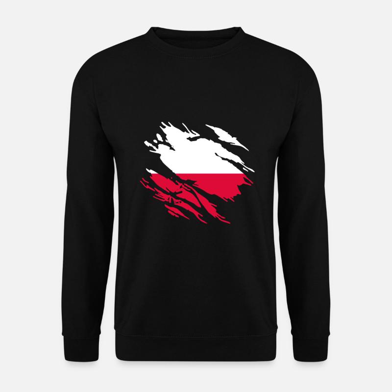 Polen Flagge - Unisex Pullover - Schwarz