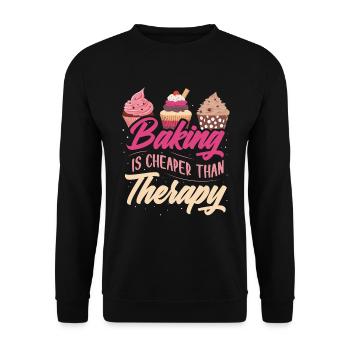 to bake - Unisex Sweatshirt - black - Front - Alina (178cm) & Michal (187cm)
