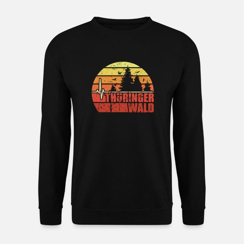 Thüringer Wald wandern Geschenke für Wanderer - Unisex Pullover - Schwarz
