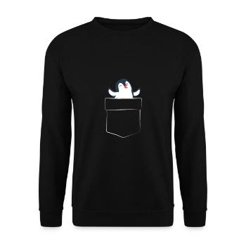 Pingouin - Sweat-shirt Unisexe - noir - Devant - Alina (178cm) & Michal (187cm)