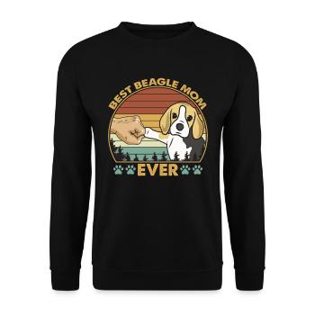 Best Beagle Mom Ever T-Shirt - Unisex Sweatshirt - black - Front - Alina (178cm) & Michal (187cm)