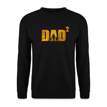 Papa au pouvoir de 2 papas à deux reprises père de deux filles - Sweat-shirt Unisexe - noir - Devant - Alina (178cm) & Michal (187cm)