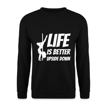 pole dance fitness pole dance fitness cadeau - Sweat-shirt Unisexe - noir - Devant - Alina (178cm) & Michal (187cm)