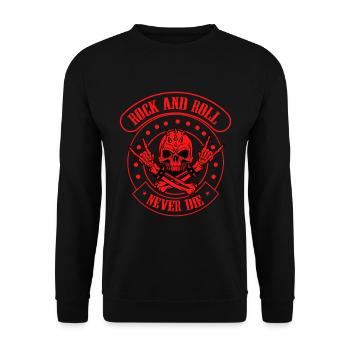 Le rock and roll ne meurt jamais - Sweat-shirt Unisexe - noir - Devant - Alina (178cm) & Michal (187cm)