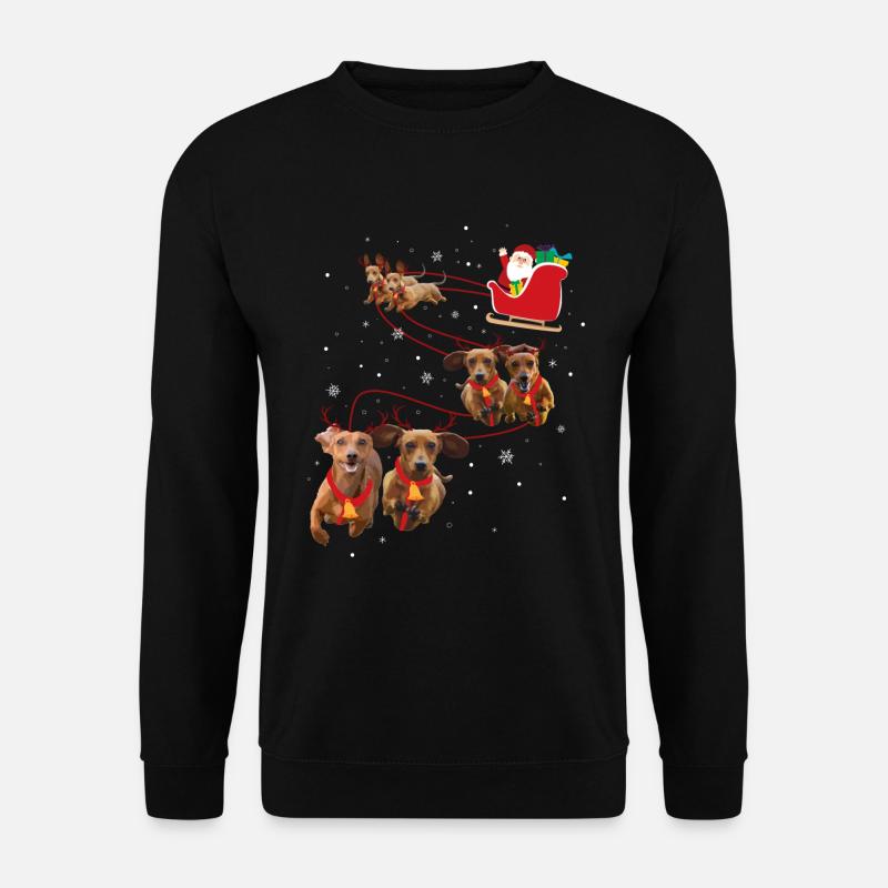 Dackel Weihnachten - Unisex Pullover - Schwarz