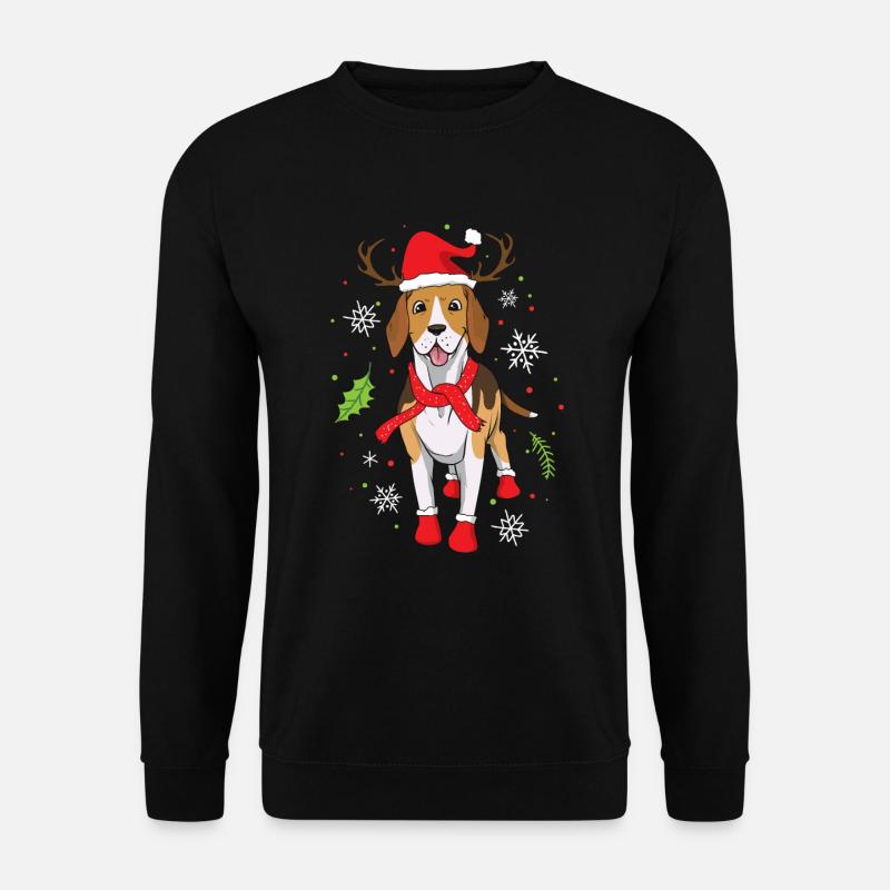 Beagle Christmas - Unisex Sweatshirt - black