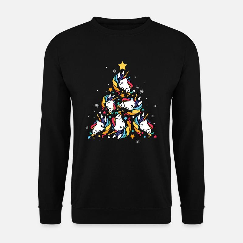 Einhorn Weihnachten - Unisex Pullover - Schwarz