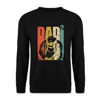 Welder dad gift twins dad high 2nd - Unisex Sweatshirt - black - Front - Alina (178cm) & Michal (187cm)