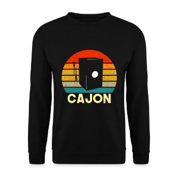 cajon vintage instrument - Unisex Pullover - Schwarz - Vorne - Alina (178cm) & Michal (187cm)