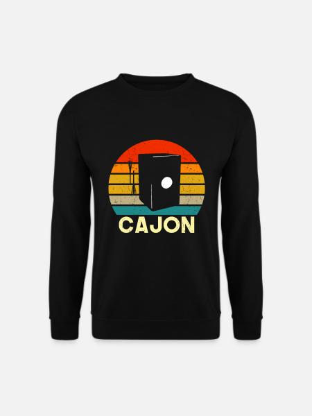 cajon vintage instrument - Unisex Pullover - Schwarz