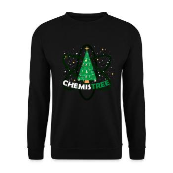 Sapin de Noël chimie Chemistree - Sweat-shirt Unisexe - noir - Devant - Alina (178cm) & Michal (187cm)