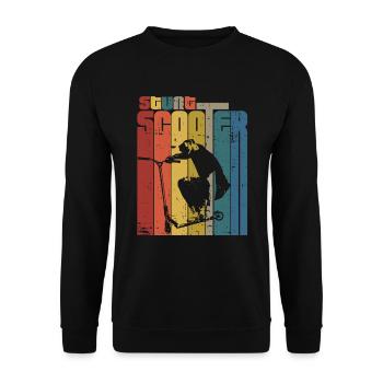 Scooter stunt vintage - Unisex Sweatshirt - black - Front - Alina (178cm) & Michal (187cm)