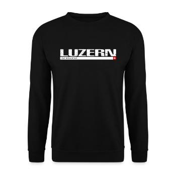 Luzern Schweiz Weihnachten T-shirt Zentralschweiz - Unisex Pullover - Schwarz - Vorne - Alina (178cm) & Michal (187cm)