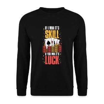 Cadeau de joueur de poker drôle de poker - Sweat-shirt Unisexe - noir - Devant - Alina (178cm) & Michal (187cm)
