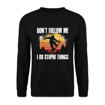 Snowboard Sports d'hiver Snowboard Funny Gift - Sweat-shirt Unisexe - noir - Devant - Alina (178cm) & Michal (187cm)