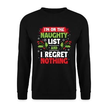 Noël drôle cadeau de Noël - Sweat-shirt Unisexe - noir - Devant - Alina (178cm) & Michal (187cm)