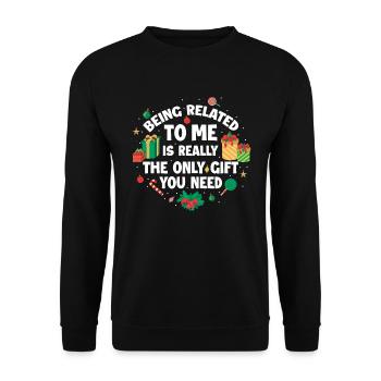 Noël drôle cadeau de Noël - Sweat-shirt Unisexe - noir - Devant - Alina (178cm) & Michal (187cm)