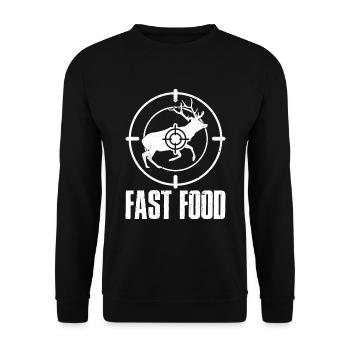 Jäger Jagd Jagen Lustig Geschenk - Unisex Pullover - Schwarz - Vorne - Alina (178cm) & Michal (187cm)