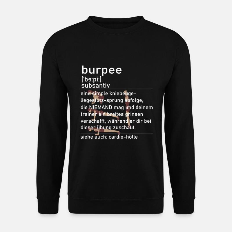 burpee definition - Unisex Pullover - Schwarz