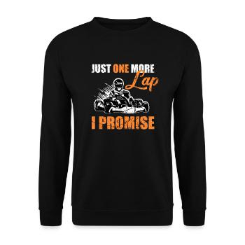 Just one more Lap Go Kart kart driver gift - Unisex Sweatshirt - black - Front - Alina (178cm) & Michal (187cm)