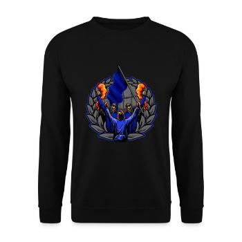 Ultras football - Unisex Sweatshirt - black - Front - Alina (178cm) & Michal (187cm)