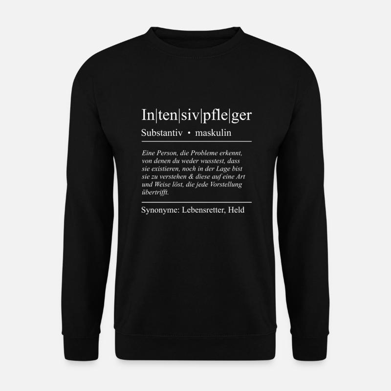 Intensivpfleger Intensivpflege Pfleger Geschenk - Unisex Pullover - Schwarz
