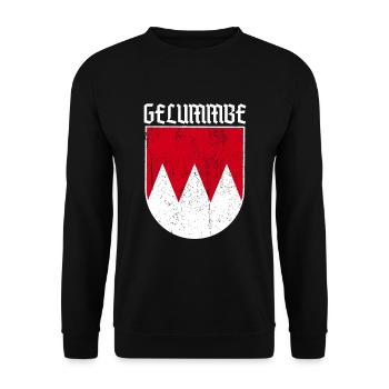 gelummbe fränkisch - Unisex Pullover - Schwarz - Vorne - Alina (178cm) & Michal (187cm)