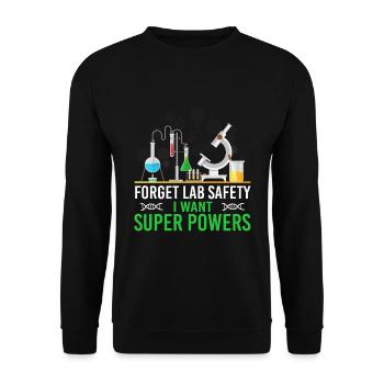 Funny chemist saying design - Unisex Sweatshirt - black - Front - Alina (178cm) & Michal (187cm)