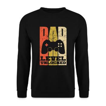 Gamer Dad Pregnancy Dad Gift - Unisex Sweatshirt - black - Front - Alina (178cm) & Michal (187cm)