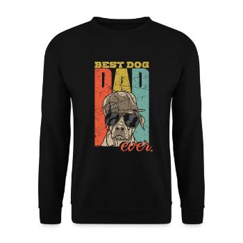 Best Dog Dad Ever Dog Dad Dog Dad Gift - Unisex Sweatshirt - black - Front - Alina (178cm) & Michal (187cm)