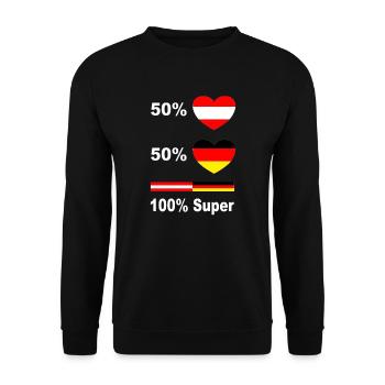 Austria Germany gift idea - Unisex Sweatshirt - black - Front - Alina (178cm) & Michal (187cm)