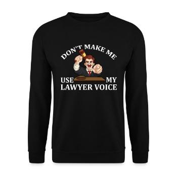 Cadeau avocat avocat avocat - Sweat-shirt Unisexe - noir - Devant - Alina (178cm) & Michal (187cm)