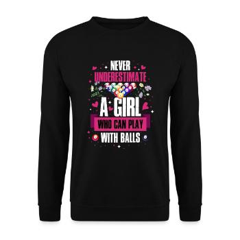 Billard Pool Snooker Cadeau drôle - Sweat-shirt Unisexe - noir - Devant - Alina (178cm) & Michal (187cm)