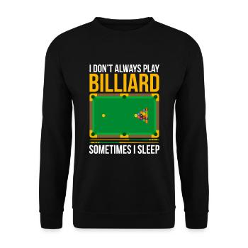 Lustiges Billard Spruch Design - Unisex Pullover - Schwarz - Vorne - Alina (178cm) & Michal (187cm)