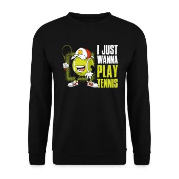 Tennis Tennis Player Sport cadeau drôle - Sweat-shirt Unisexe - noir - Devant - Alina (178cm) & Michal (187cm)